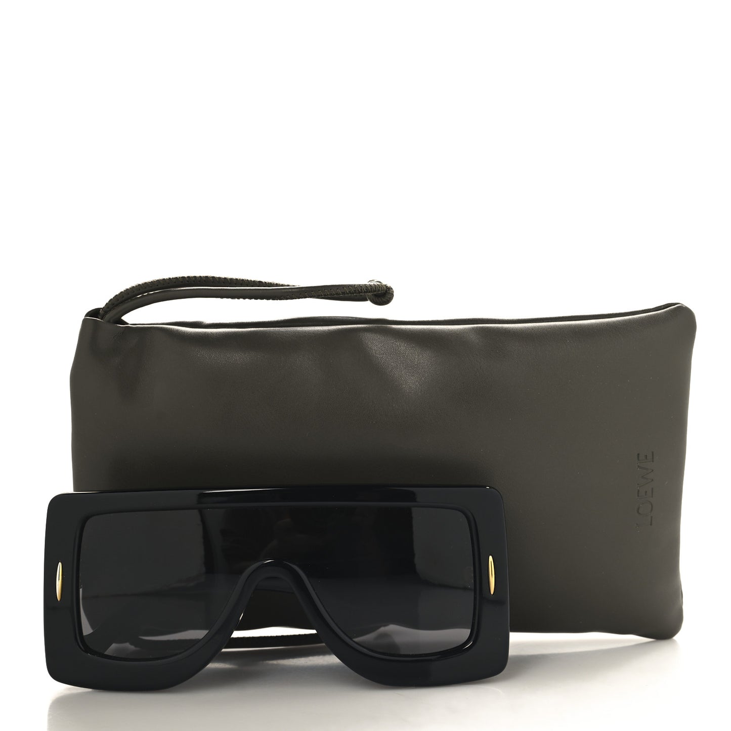 Acetate Anagram Shield Sunglasses LW40104I Black