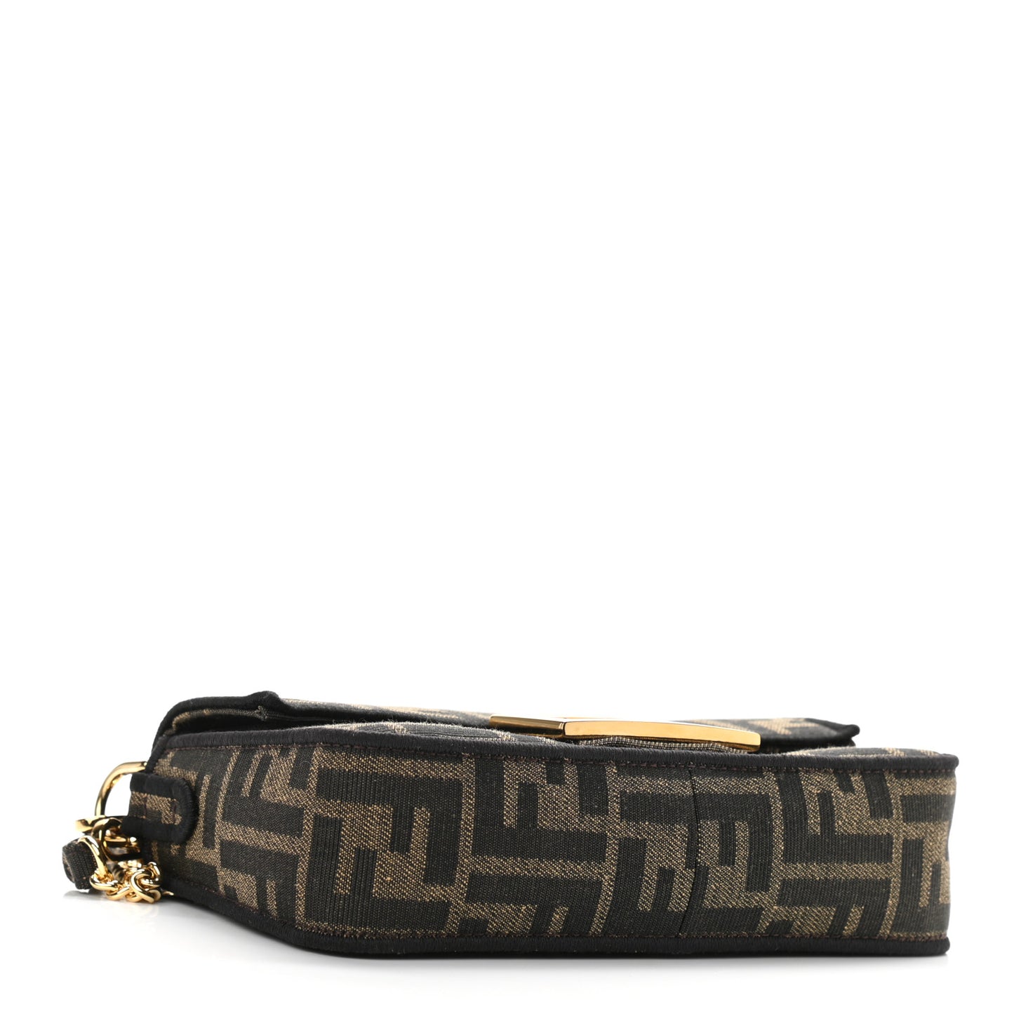 Fabric Jacquard FF 1974 Mini Baguette Tobacco Moro Black