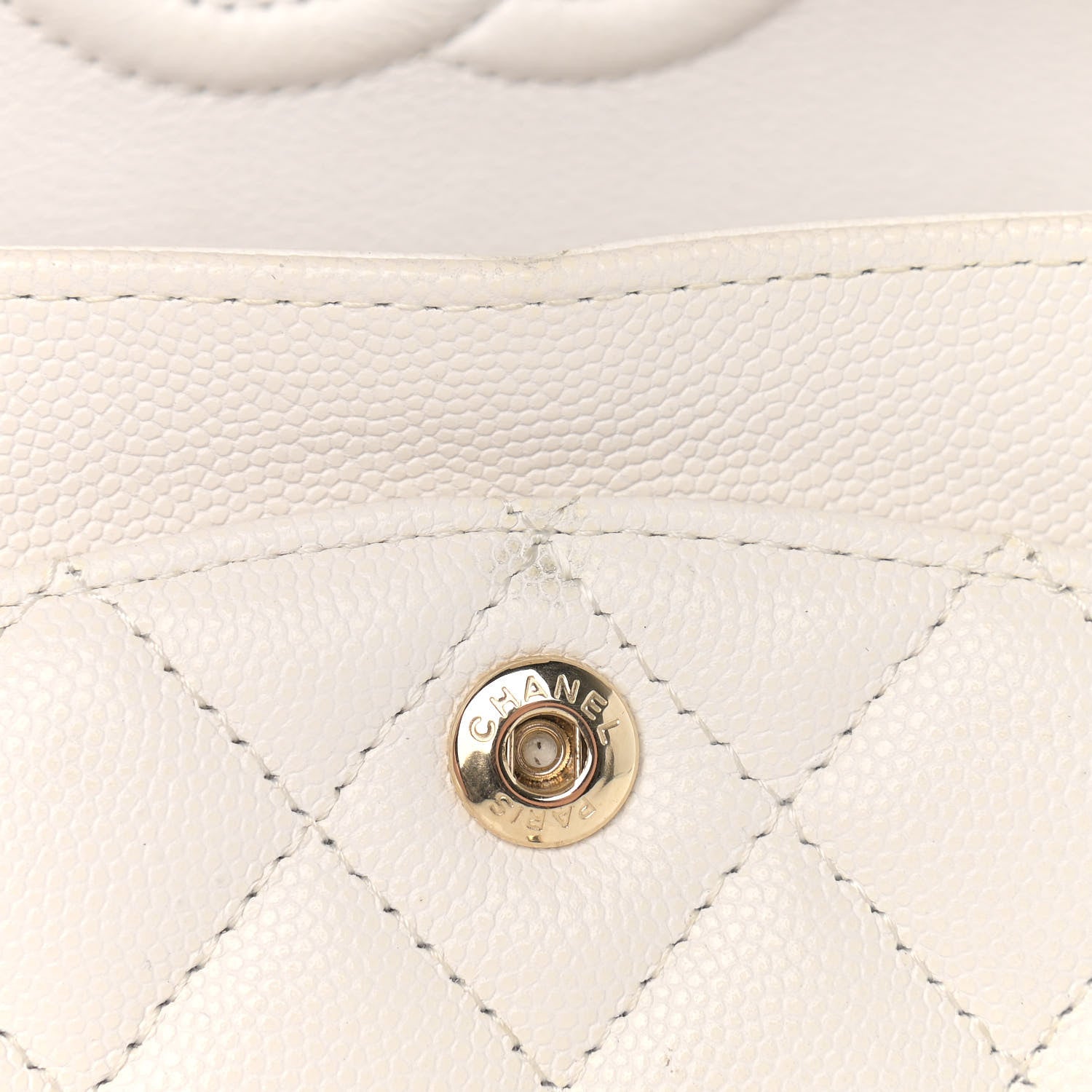 Chanel Caviar Quilted Small Double Flap White 10 of 16