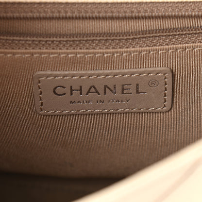 Chanel Caviar Macro Chevron Single Flap White 6 of 13