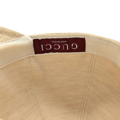 Gucci Wool Lame Double G Crystal Baseball Hat L Beige 8 of 10