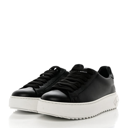 Louis Vuitton Calfskin Time Out Sneakers 37 Black 3 of 8