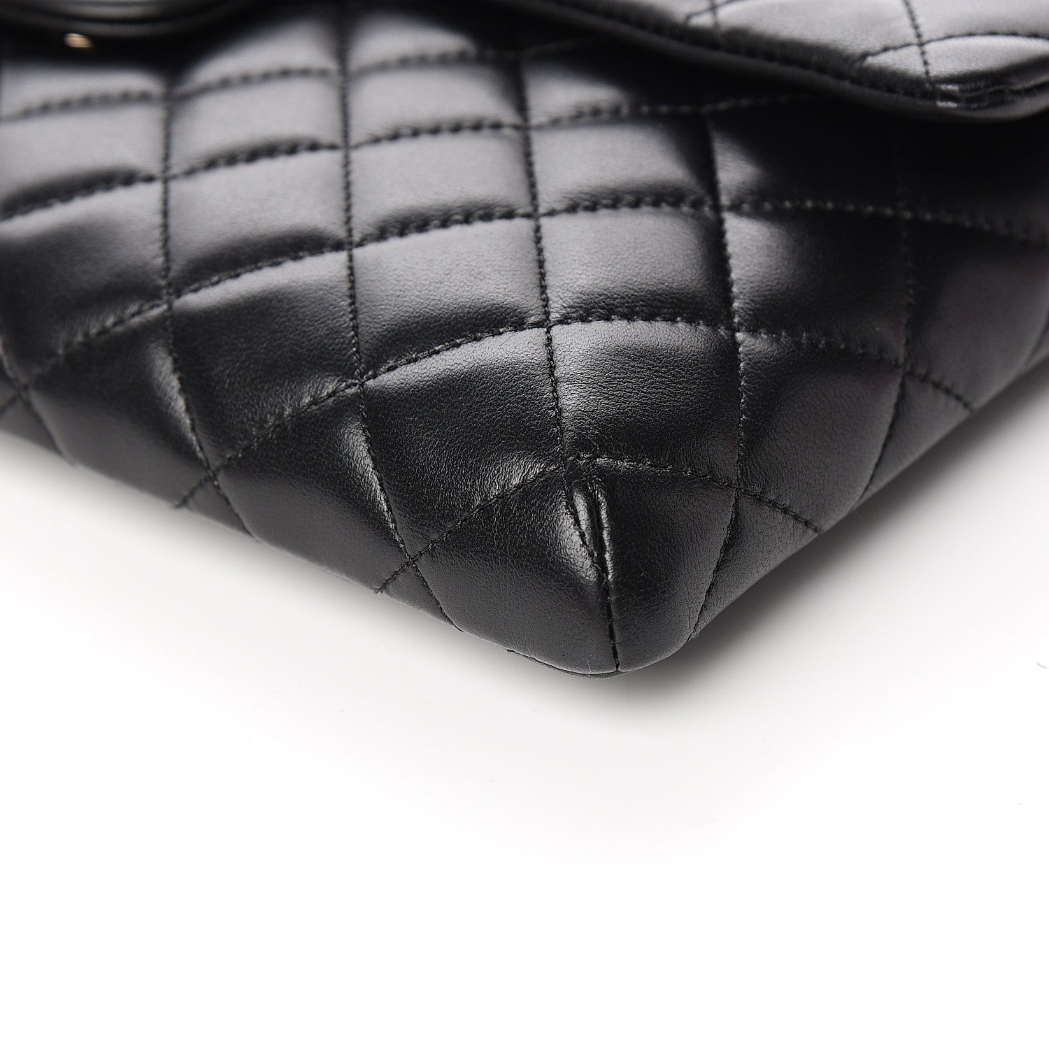 Chanel Lambskin Quilted Flap Clutch Black 8 of 10