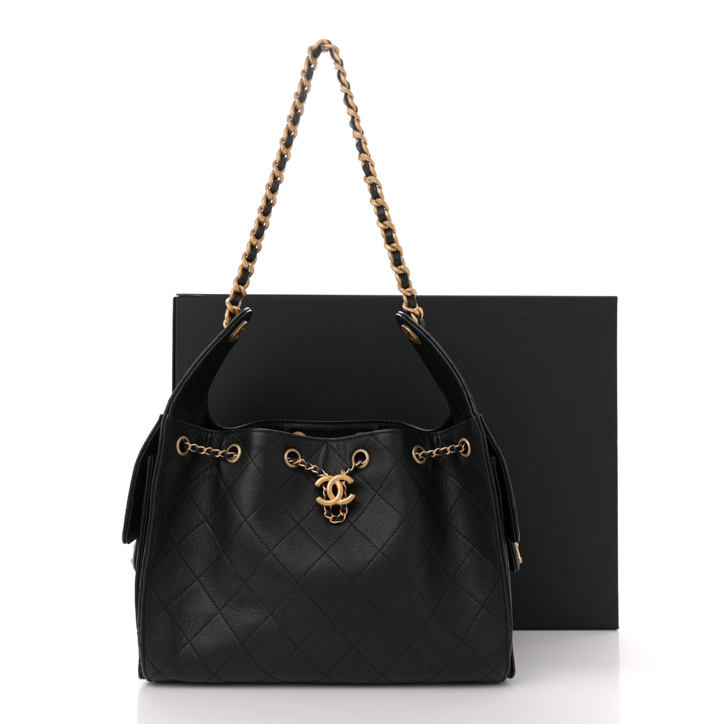 Caviar Quilted Small Chanel 25 Handbag Black