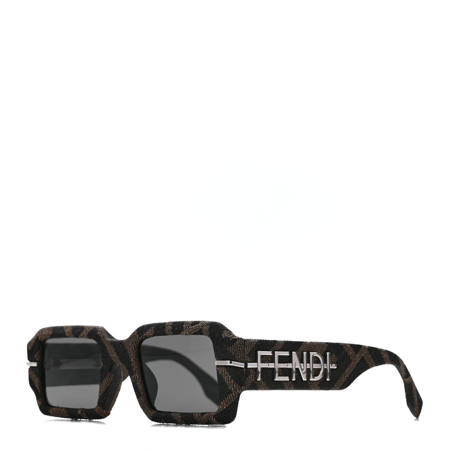 Fabric Jacquard FF Fendigraphy Square Sunglasses FE400745U Brown