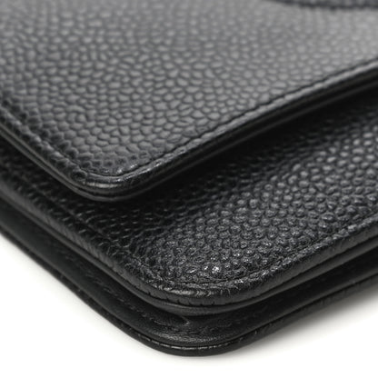 Chanel Caviar Timeless CC Wallet On Chain WOC Black 11 of 15