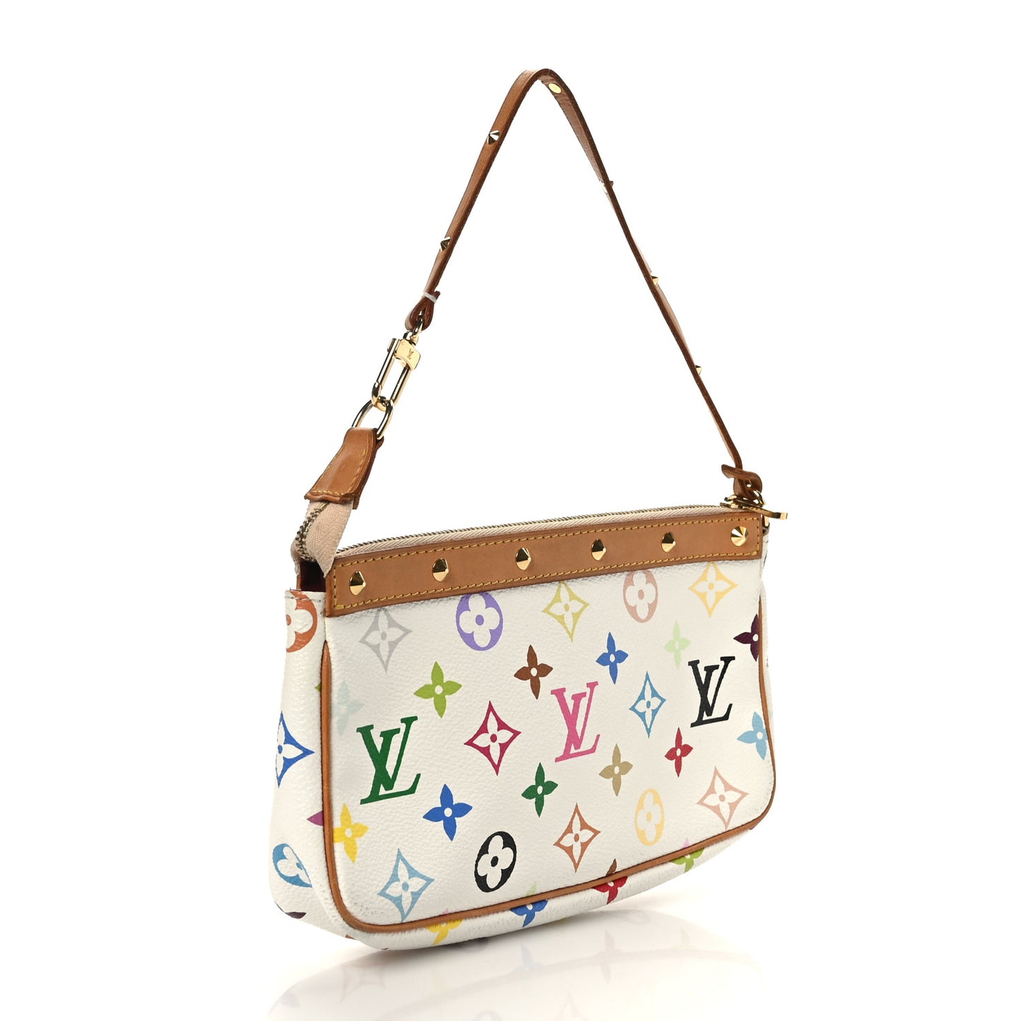 Monogram Multicolor Pochette Accessories White