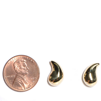 Tiffany 18K Yellow Gold Elsa Peretti Teardrop Earrings 2 of 5