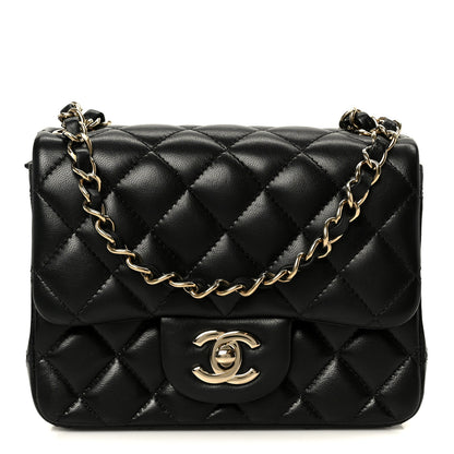 Chanel Lambskin Quilted Mini Square Flap Black 1 of 11