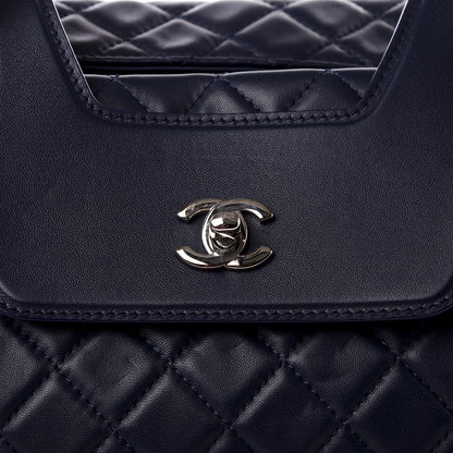 Chanel Lambskin Quilted By 3 Shopping Tote Navy 8 of 8