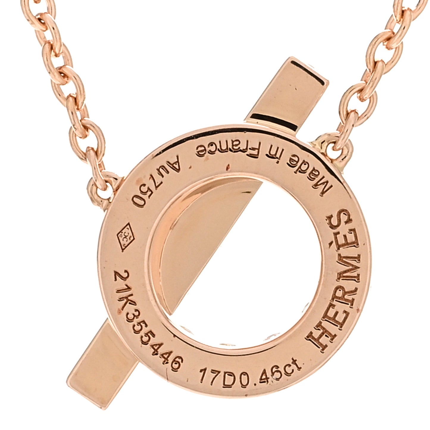 18K Rose Gold Diamond Finesse Pendant Necklace