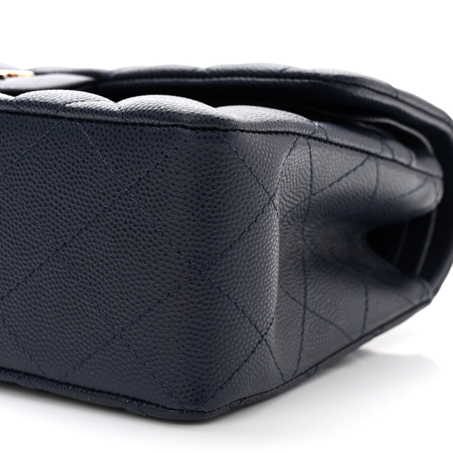 Chanel Caviar Quilted Small Double Flap Navy 10 of 11