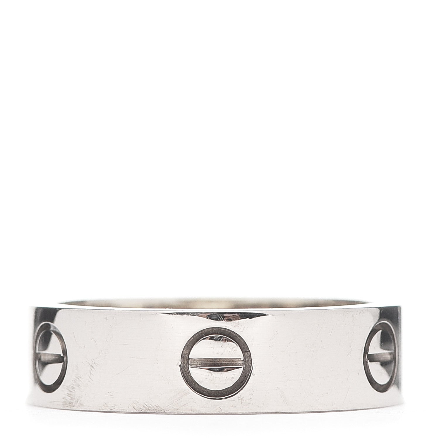 Cartier 18K White Gold 6mm LOVE Ring 59 8.75 1 of 4