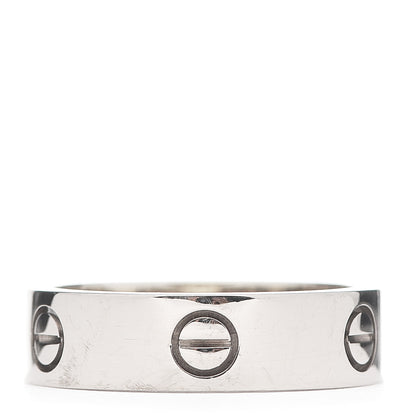 Cartier 18K White Gold 6mm LOVE Ring 59 8.75 1 of 4