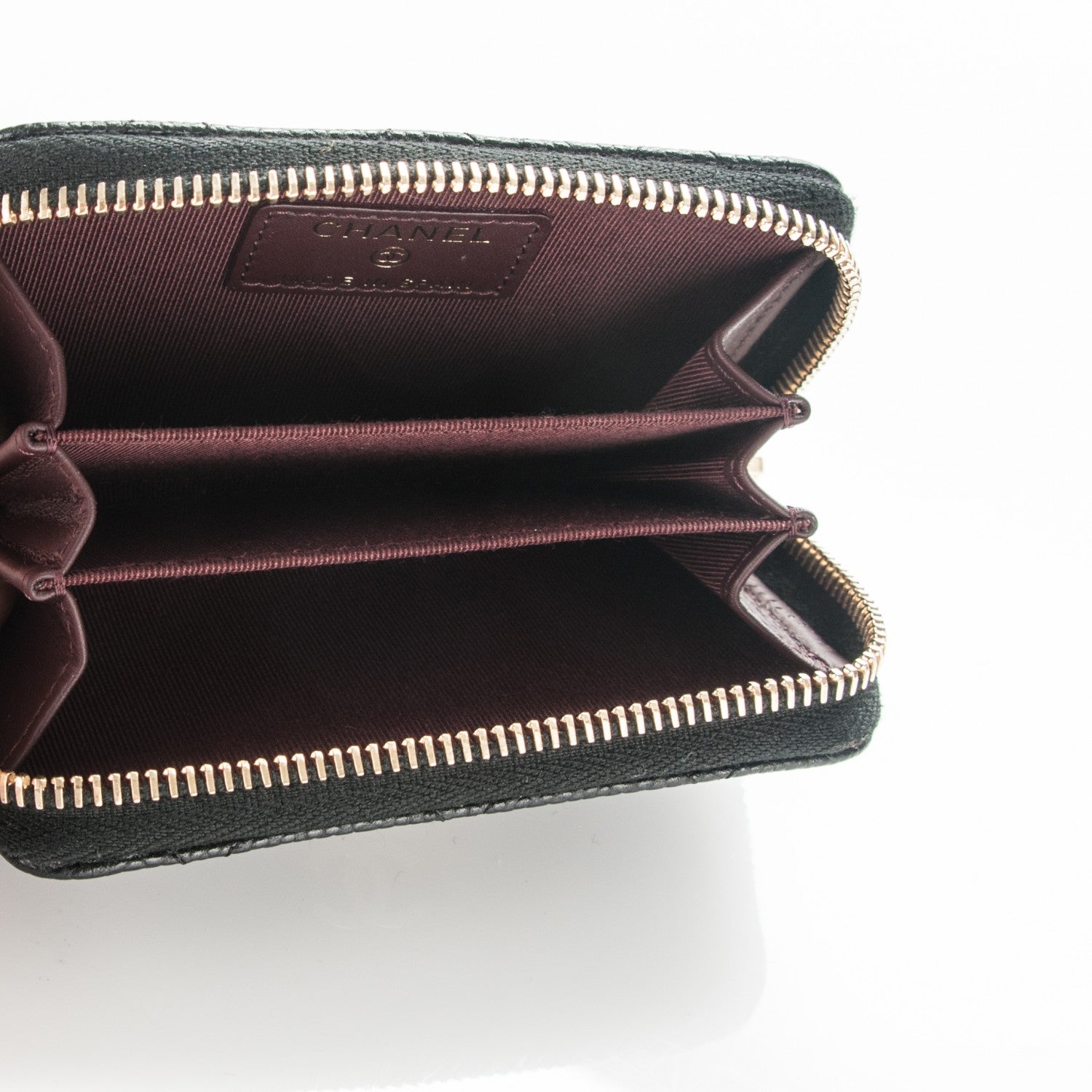 Chanel Caviar Quilted Zip Coin Purse Black 5 of 14