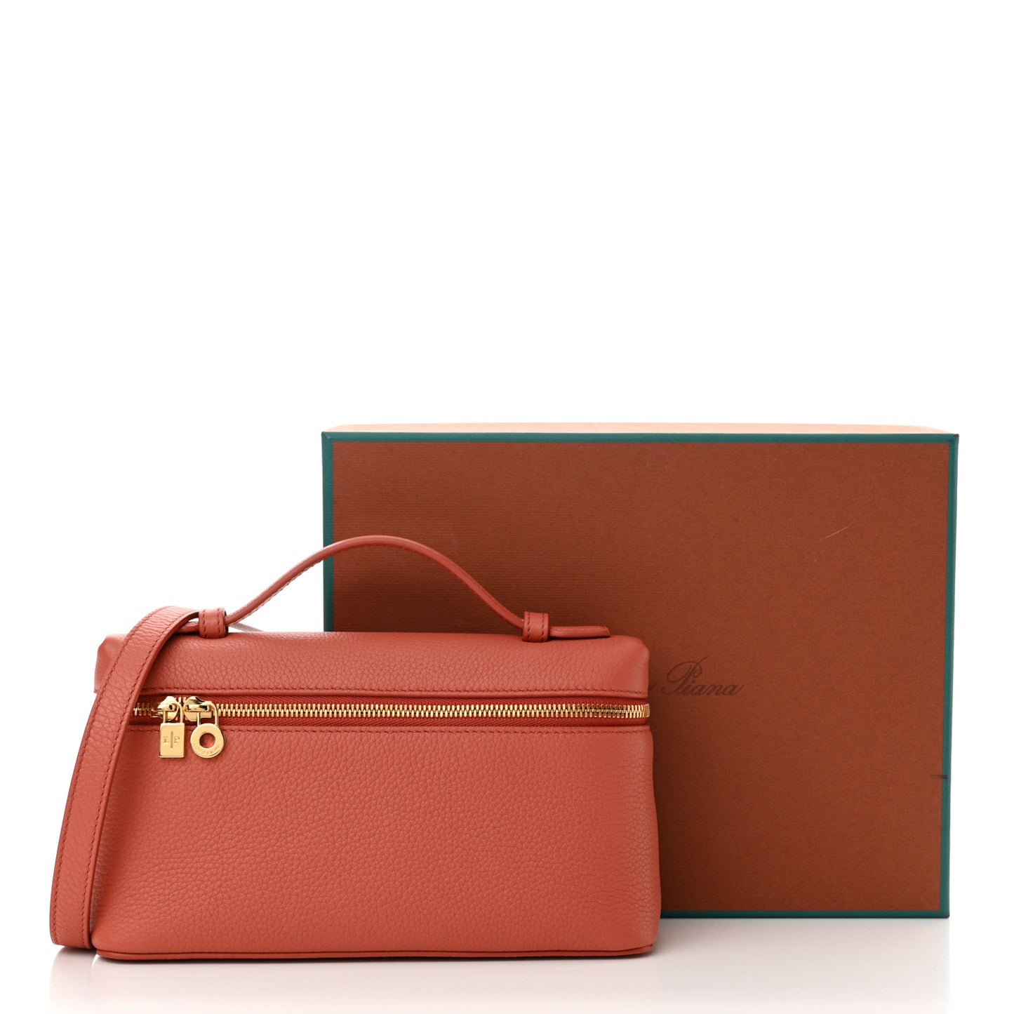 Grained Calfskin L19 Extra Pocket Pouch Coral Fiction