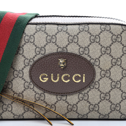 Gucci GG Supreme Monogram Web Neo Vintage Shoulder Bag Beige New Acero Crop 7 of 13
