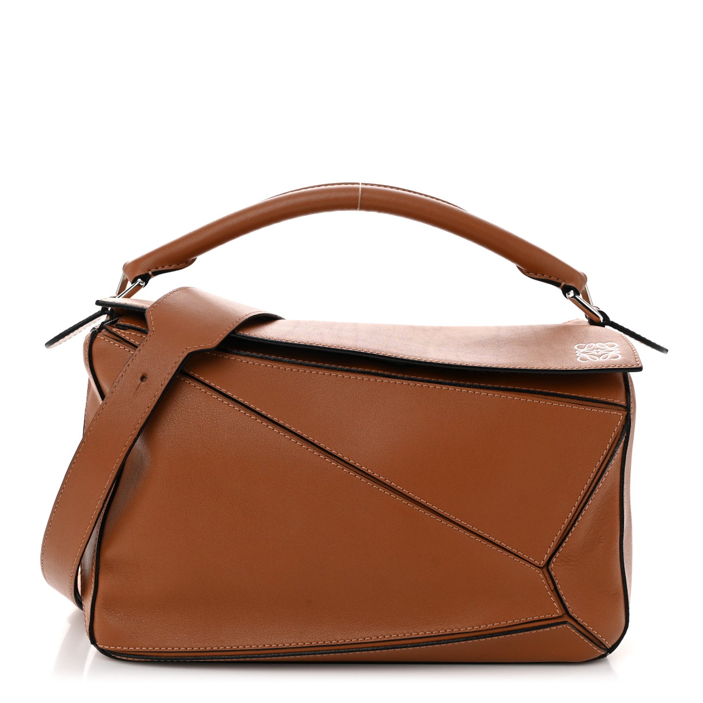 Calfskin Medium Puzzle Bag Tan