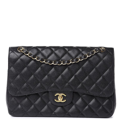 Chanel Caviar Quilted Jumbo Double Flap Black 1 of 15