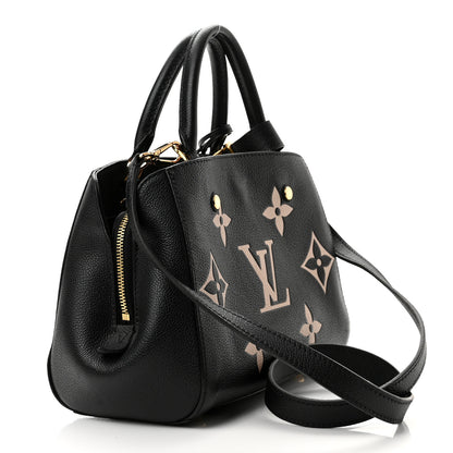 Louis Vuitton Empreinte Monogram Giant Montaigne BB Black Beige 3 of 9