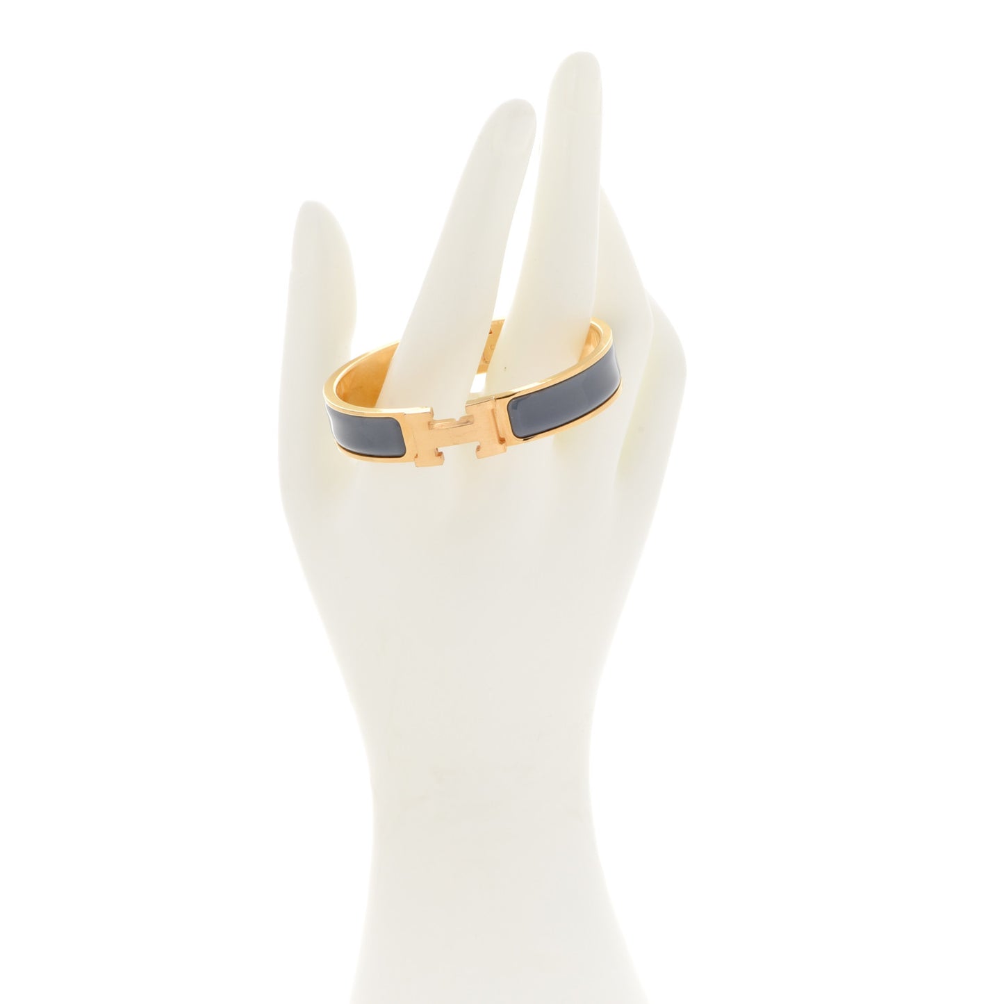 Enamel Narrow Clic Clac H Bracelet PM Ardoise