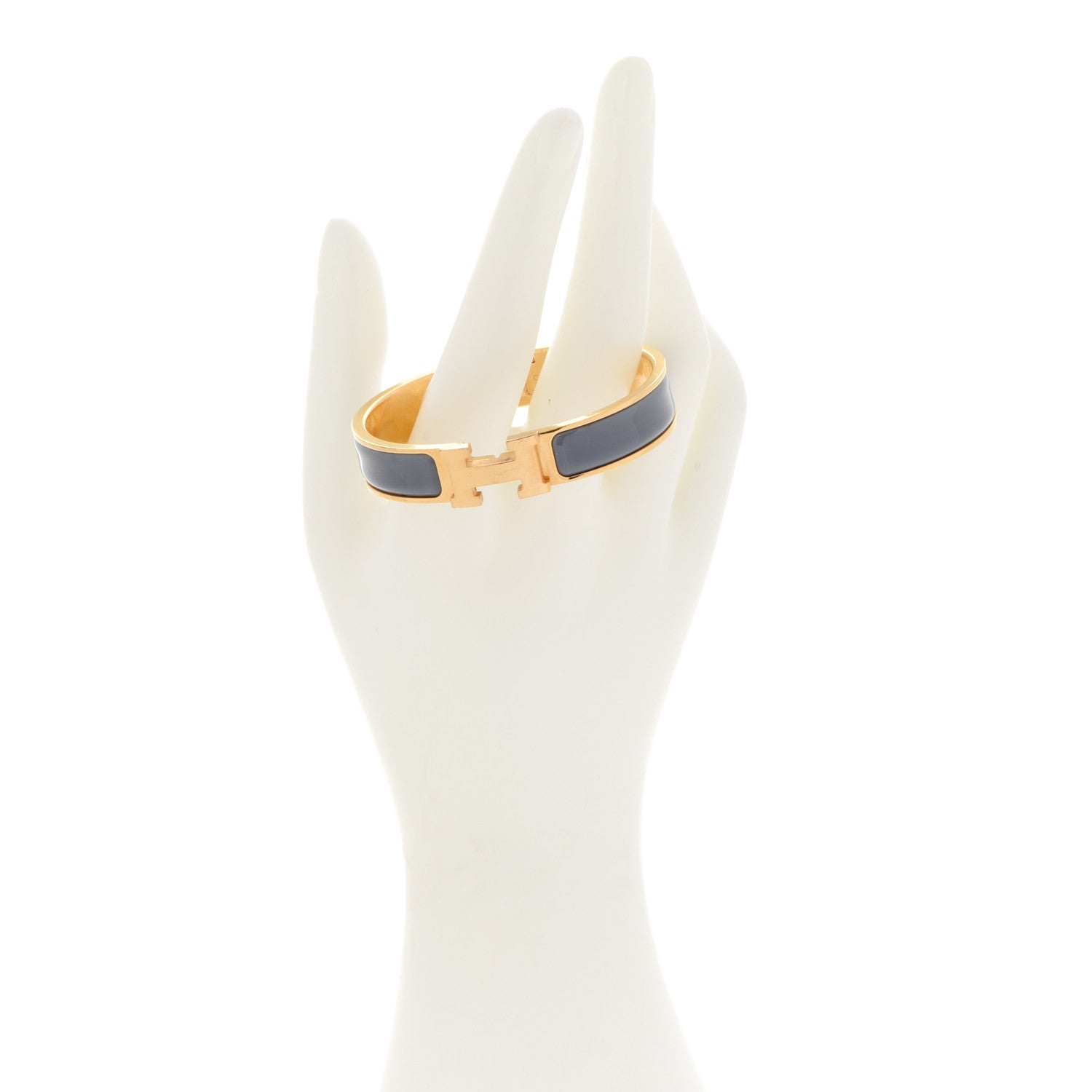 Hermes Enamel Narrow Clic Clac H Bracelet PM Ardoise 2 of 6