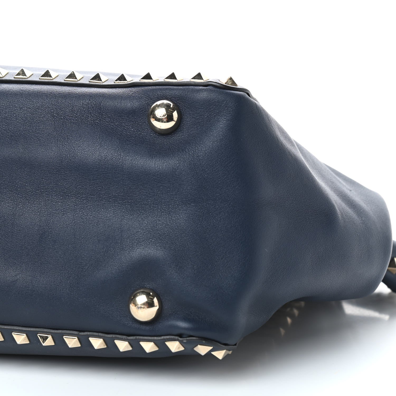 Valentino Garavani Vitello Medium Rockstud Tote Marine 8 of 8