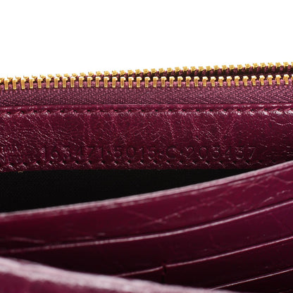 Balenciaga Agneau Classic Hardware Money Wallet Violet Prune 10 of 11
