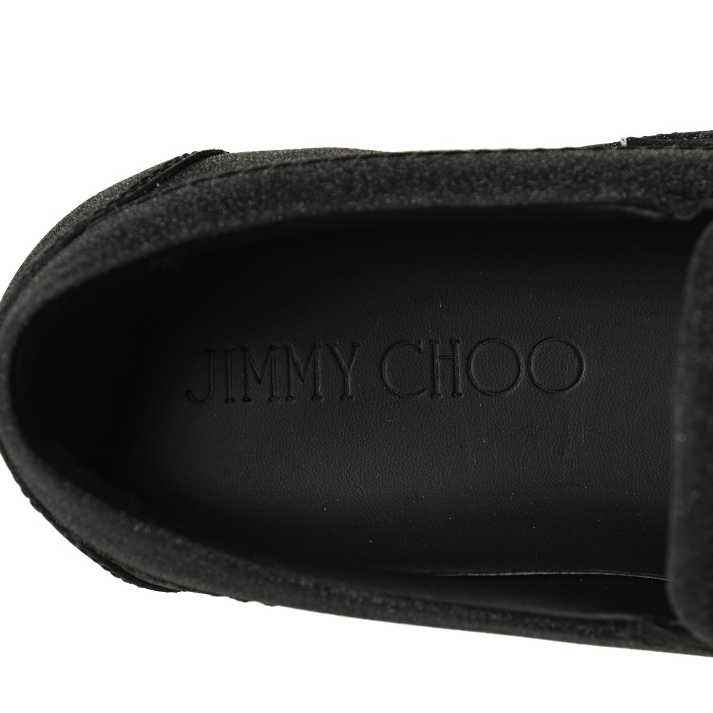 Fine Glitter Suede Calfskin Mens Grove Sneakers 40.5 Black