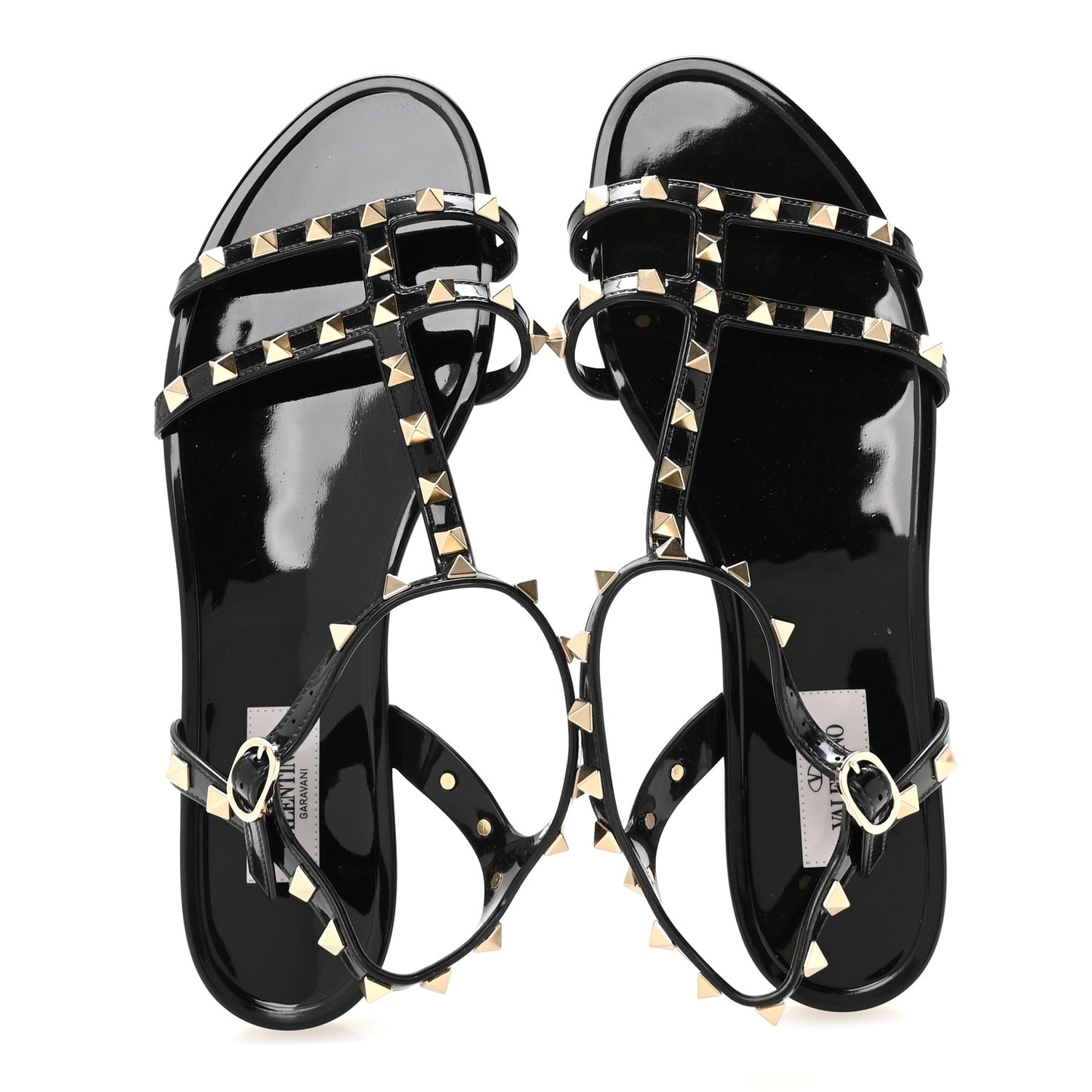PVC Jelly Rockstud Caged Sandals 40 Black
