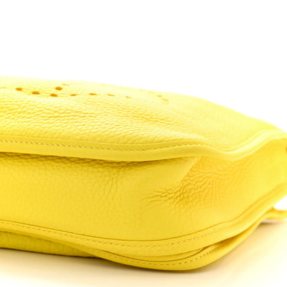 Hermes Taurillon Clemence Evelyne III PM Lime 11 of 12