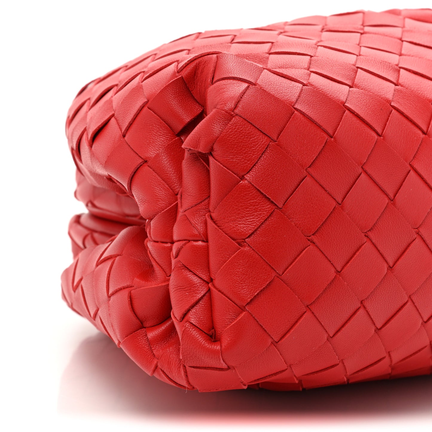 Nappa Maxi Intreccio The Pouch Oversized Clutch Red