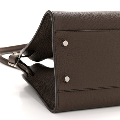 The Row Grained Calfskin Margaux Shoulder 12 Deep Brown 8 of 9