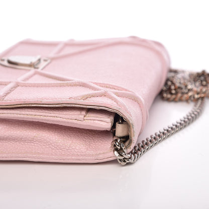 Christian Dior Grained Calfskin Diorama Wallet on Chain Pouch Rose Poudre 11 of 20