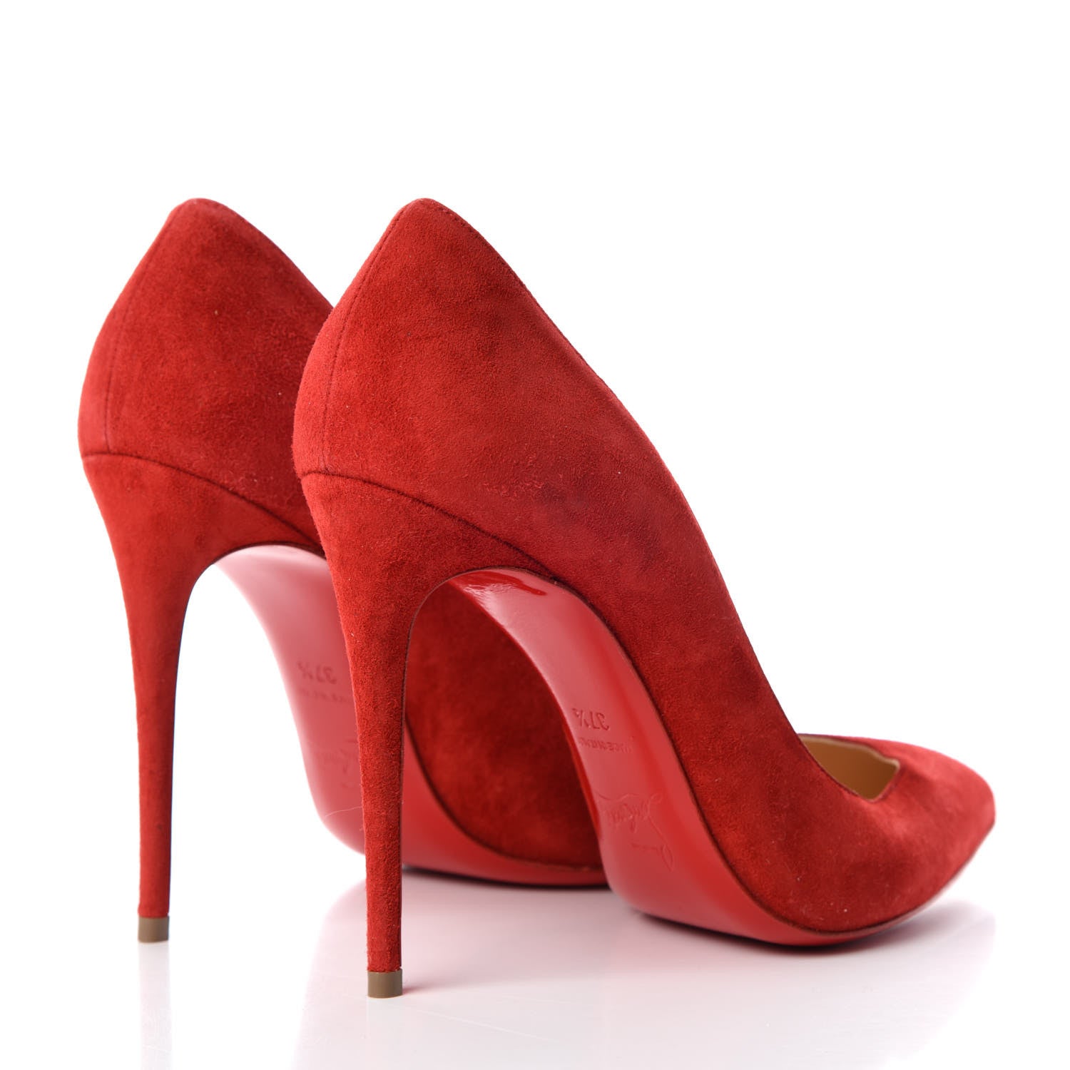 Christian Louboutin Veau Velours Pigalle Follies 100 Pumps 37.5 Rougissime 4 of 8