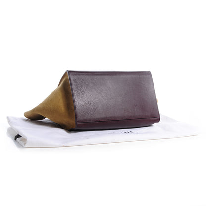 Celine Python and Suede Medium Trapeze Khaki 4 of 11