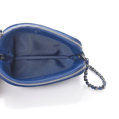 Chanel Lambskin Quilted Small Clutch With Chain Blue 6 of 10