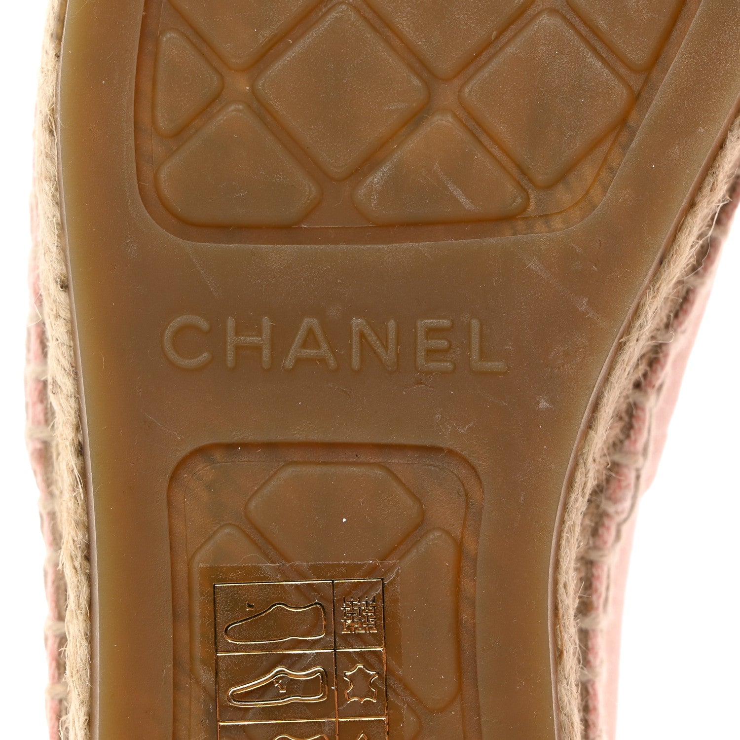 Chanel Denim Toile CC Espadrilles 36 Pink Black 7 of 9