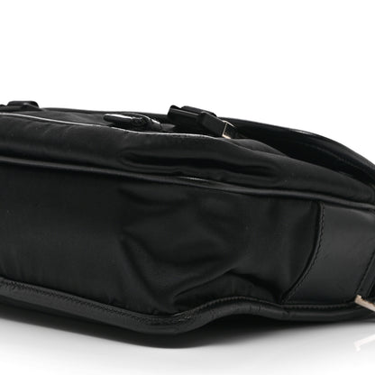 Prada Tessuto Nylon Saffiano Logo Messenger Bag Black 10 of 10