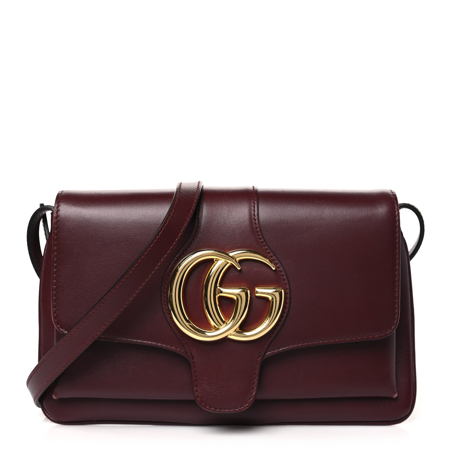 Gucci Vitello Palmellato Lux Small Arli Flap Shoulder Bag Vintage Bordeaux 1 of 12