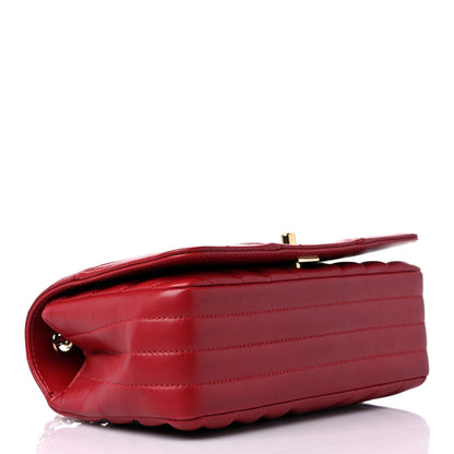 Chanel Calfskin Chevron Quilted Mini Statement Flap Red 4 of 12
