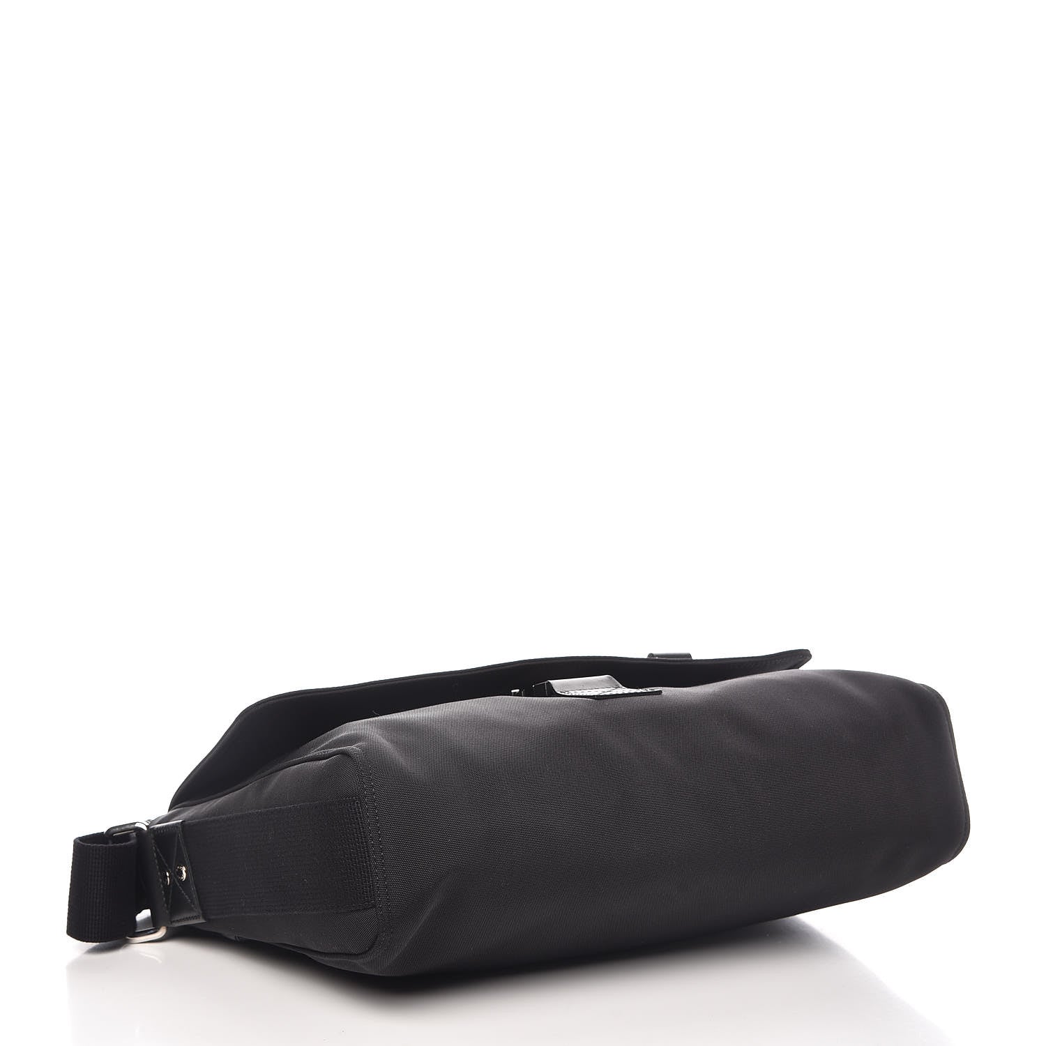 Gucci Canvas Web Medium Single Buckle Flap Messenger Bag Black 4 of 10