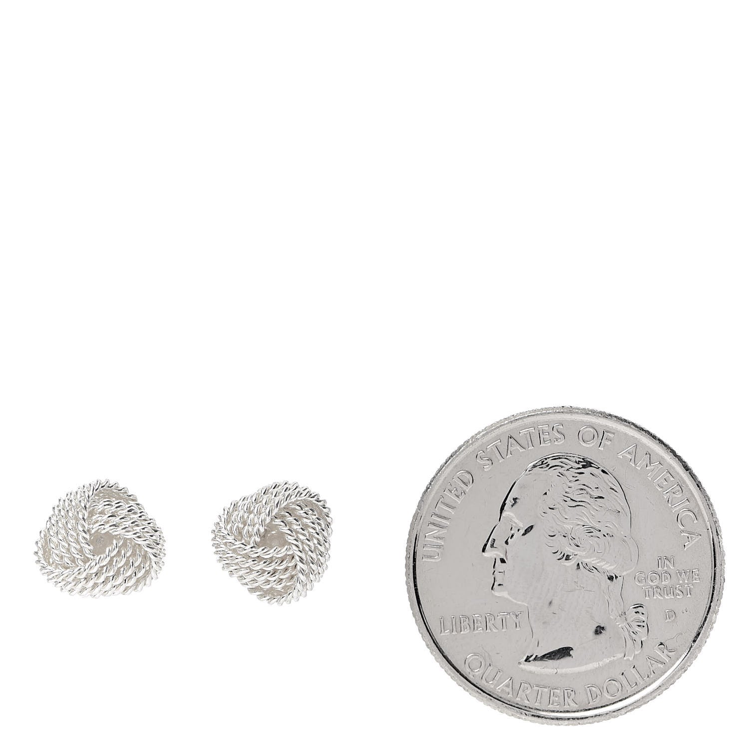 Tiffany Sterling Silver Twist Knot Earrings 2 of 4