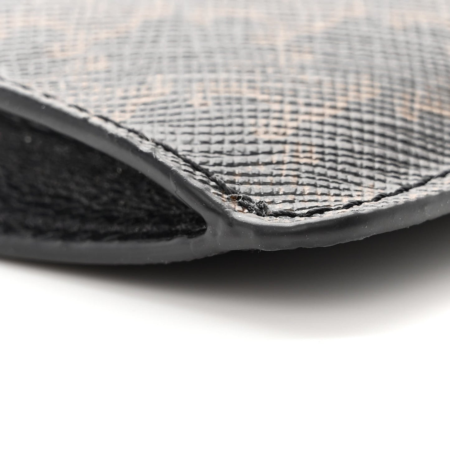 Triomphe Canvas Lambskin Phone Pouch With Flap Black