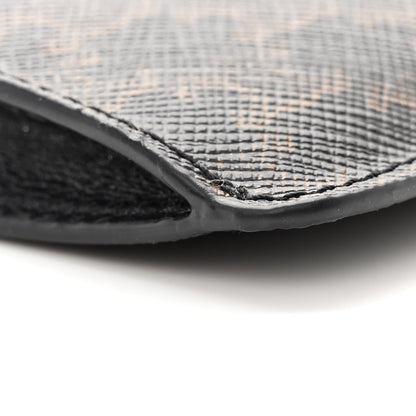 Celine Triomphe Canvas Lambskin Phone Pouch With Flap Black 9 of 11