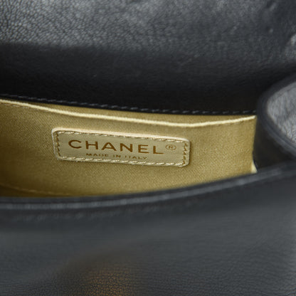 Chanel Goatskin Quilted Small Rita Top Handle Flap Black 8 of 10