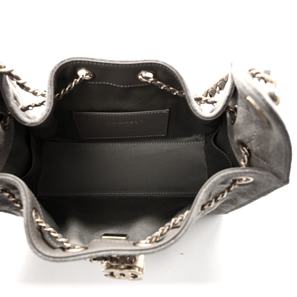 Chanel Suede Quilted Mini Chanel 25 Handbag Dark Grey 5 of 11
