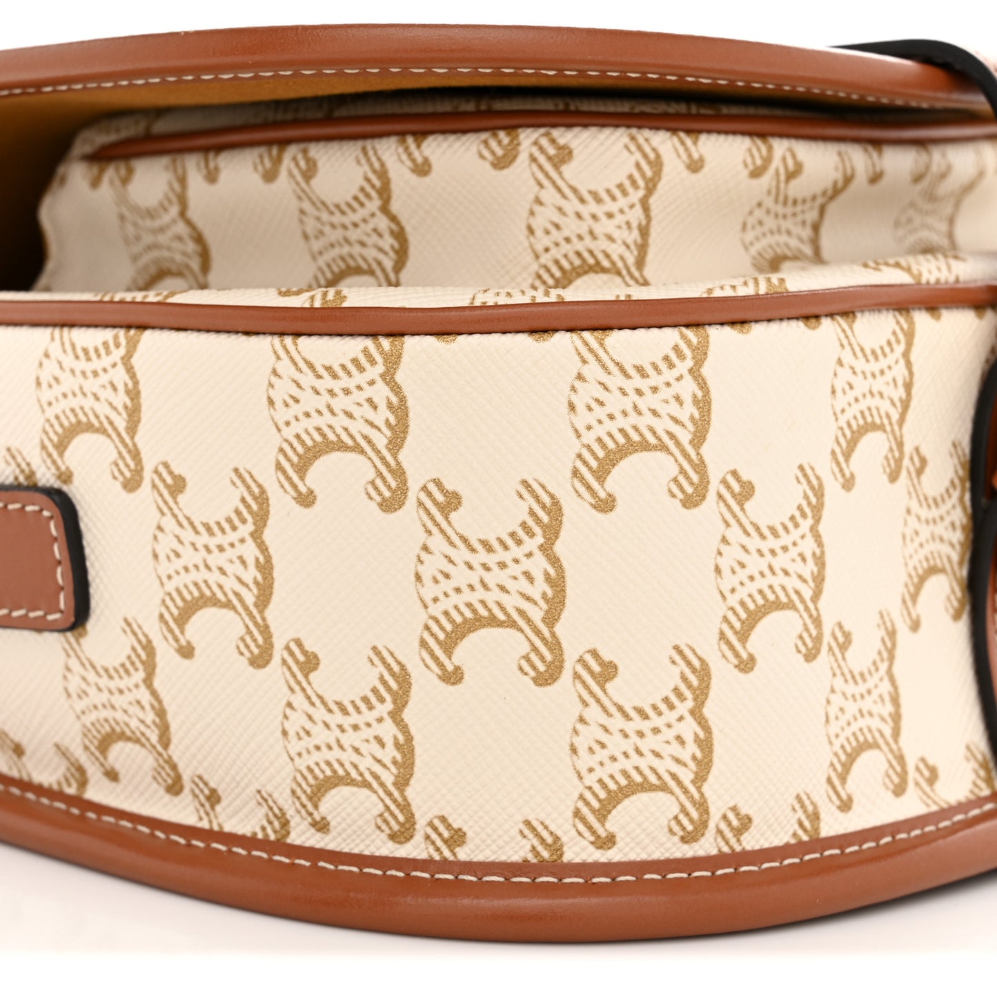 Triomphe Canvas Medium Folco Bag White
