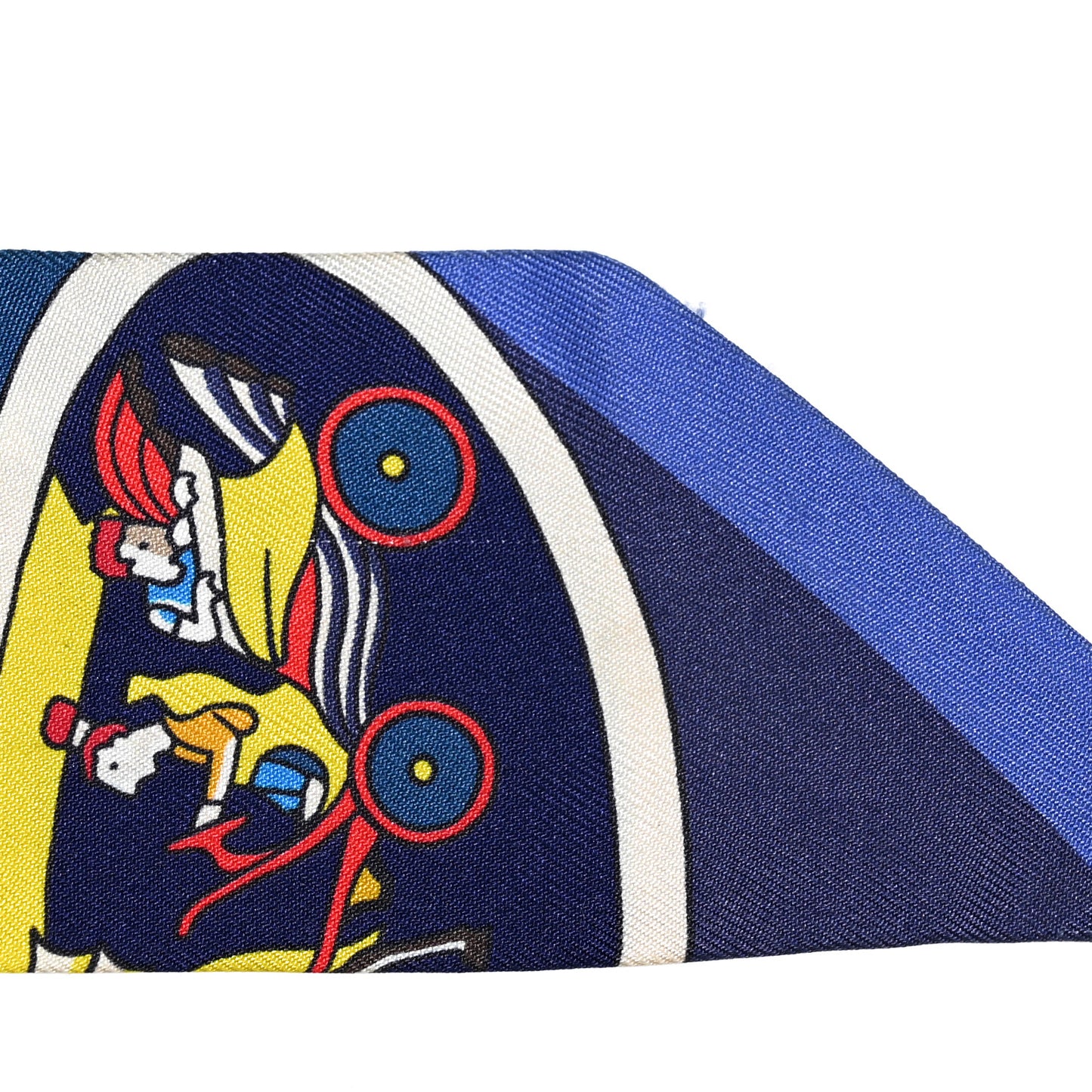 Silk Exposition Universelle Twilly Bleu Jaune Vif Rouge