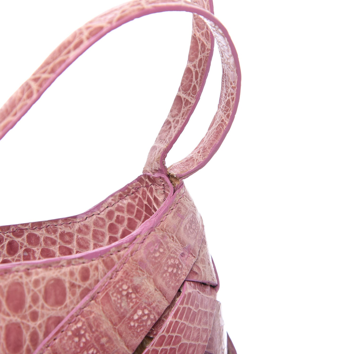 Nancy Gonzalez Crocodile Woven Shoulder Bag Pink 11 of 11
